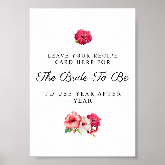 Tropisches Rezeptzeichen Poster (Vorne)