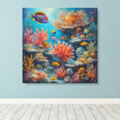 Tropisches Riff - Leinwand Art Print (Insitu (Holzboden))