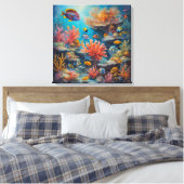 Tropisches Riff - Leinwand Art Print (Insitu (Schlafzimmer))