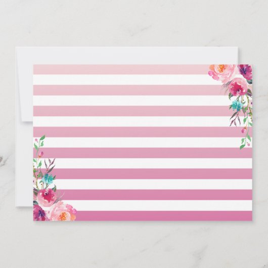 Tropisches Rosa Ananas Luau Birthday Foto Einladung (Rückseite)