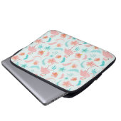 Tropisches rosa Aquamarines Flamingo-Muster Laptopschutzhülle (Vorne Knopf)