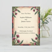 Tropisches rosa Blumensave the Date Save The Date (Stehend Vorderseite)