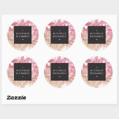 Tropisches Rosa/Bronze-Glitzer Palms Stickers (Blatt)