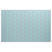 Tropisches rosa Flamingo auf Aqua Blue Pattern Stoff (Yard (91,4 cm))