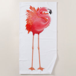Tropisches rosa Flamingo-Badetuch Strandtuch