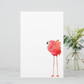 Tropisches rosa Flamingo-Briefpapier Briefpapier (Stehend Vorderseite)