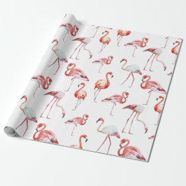 Tropisches Rosa Flamingo Geschenkpapier