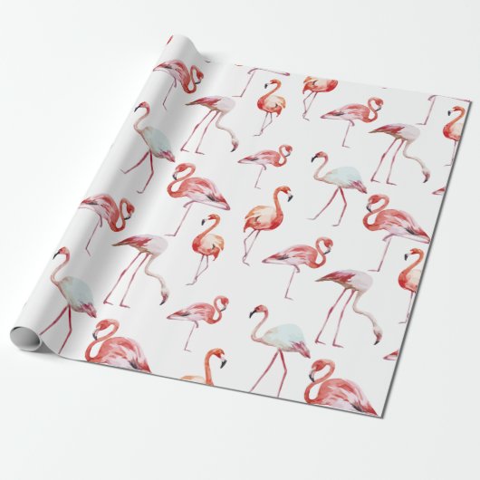 Tropisches Rosa Flamingo Geschenkpapier (Ungerollt)