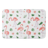 Tropisches rosa Flamingo Muster Badezimmer Badematte (Vorderseite)