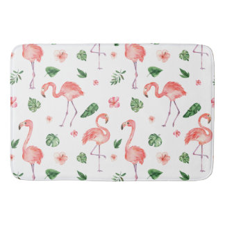 Tropisches rosa Flamingo Muster Badezimmer Badematte