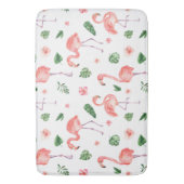 Tropisches rosa Flamingo Muster Badezimmer Badematte (Vorderseite Vertikal)