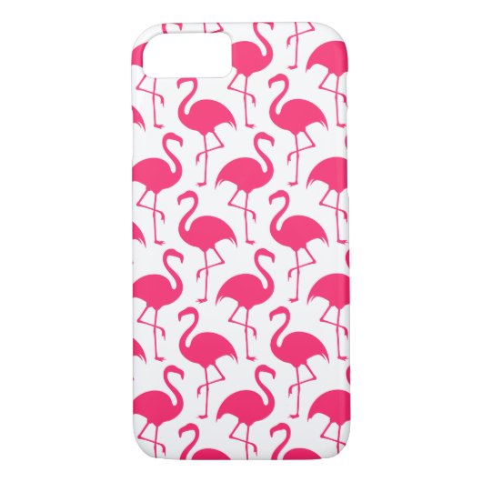 Tropisches rosa Flamingo-Muster Case-Mate iPhone Hülle (Rückseite)
