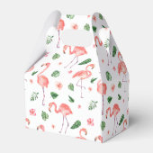 Tropisches rosa Flamingo-Muster Geschenkschachtel (Rückseite)