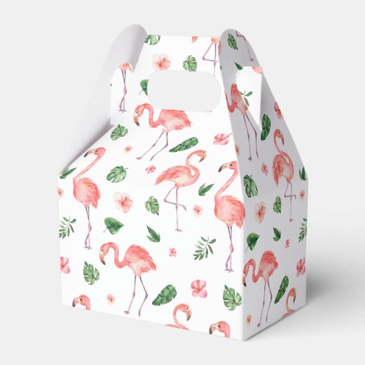 Tropisches rosa Flamingo-Muster Geschenkschachtel (Vorderseite)