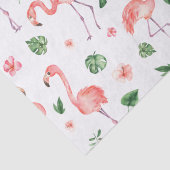 Tropisches rosa Flamingo-Muster Seidenpapier (Detail)