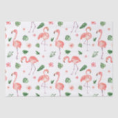 Tropisches rosa Flamingo-Muster Seidenpapier (Vorderseite)