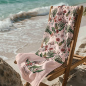 Tropisches rosa Flamingo-Muster Strandtuch