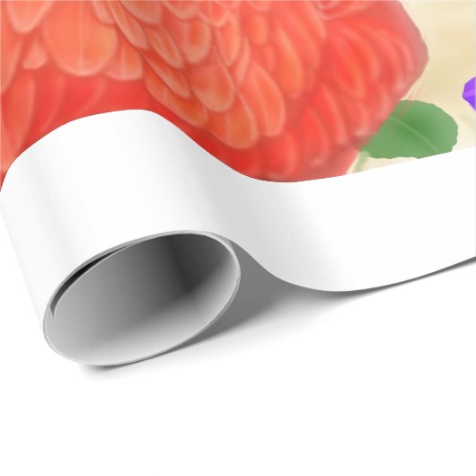 Tropisches rosa Flamingo-Vogel-Packpapier Geschenkpapier (Rolleneckpunkt)