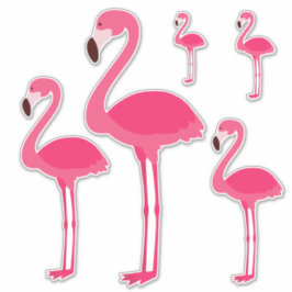 Tropisches rosa Flamingos Aufkleber