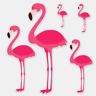 Tropisches rosa Flamingos Aufkleber