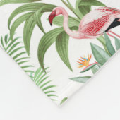 Tropisches rosa Flamingos Fleecedecke (Ecke)