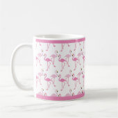 Tropisches, rosa Flamingos-Muster Kaffeetasse (Links)