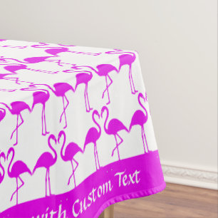 Tropisches rosa Flamingos Romantisches Herz zwei w Tischdecke