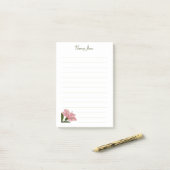 Tropisches Rosa Hibiskus Blumenfotografie Post-it Klebezettel (Auf Schreibtisch)