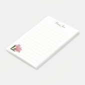 Tropisches Rosa Hibiskus Blumenfotografie Post-it Klebezettel (angewinkelt)