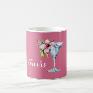 Tropisches Rosa Hibiskus-Blüten-Getränk Kaffeetasse