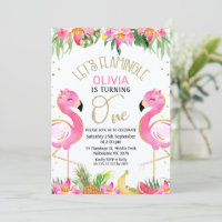 Tropisches Rosa Ließ Flamingle Flamingo 1. Geburts