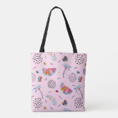 Tropisches rosa Memphis-Art-Muster Tasche (Rückseite)