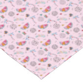 Tropisches rosa Memphis-Art-Muster Tischdecke (Schrägansicht)