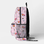 Tropisches rosa Memphis Stilmuster Bedruckter Rucksack (Rechts)