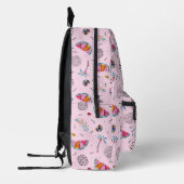 Tropisches rosa Memphis Stilmuster Bedruckter Rucksack (Links)