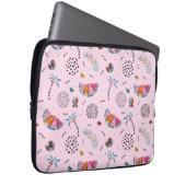 Tropisches rosa Memphis-Stilmuster Laptopschutzhülle (Vorne Rechts)