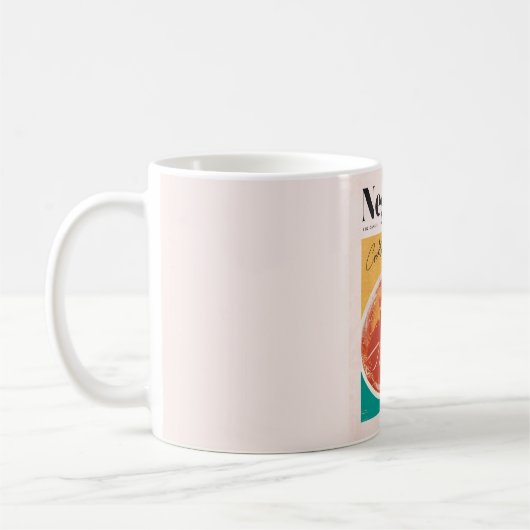 Tropisches Rosa Negroni Cocktail Retro Kaffeetasse (Links)