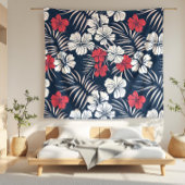 Tropisches Rosa und blutige Navy Fleecedecke