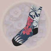 Tropisches Rosa und blutige Navy Socken