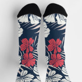 Tropisches Rosa und blutige Navy Socken (Oben)