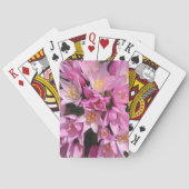 Tropisches Rosa und gelbe Blumen Spielkarten (Rückseite)