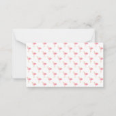 Tropisches Rosa und goldenes Flamingos Mitteilungskarte (Rückseite)