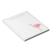Tropisches Rosa und goldenes Flamingos Notizblock (angewinkelt)