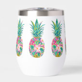 Tropisches Rosa und grüne Ananas (Vorderseite)