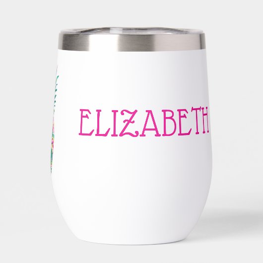 Tropisches Rosa und grüne Ananas (Rückseite)