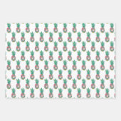 Tropisches Rosa und grüne Ananas Geschenkpapier Set (Vorderseite 3)