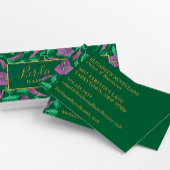 Tropisches Rosa und grünes Blumenmuster Visitenkarte