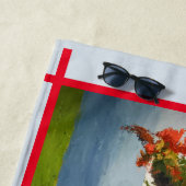 Tropisches Rotes Feuer |Just Beachy Strandtuch (Beispiel)