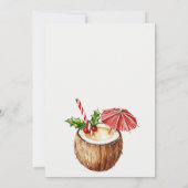 Tropisches Rotes Kokosnuss Weihnachten im Juli Einladung (Rückseite)