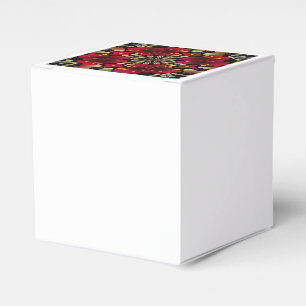 Tropisches rotes Mandala-Kaleidoskop Geschenkschachtel